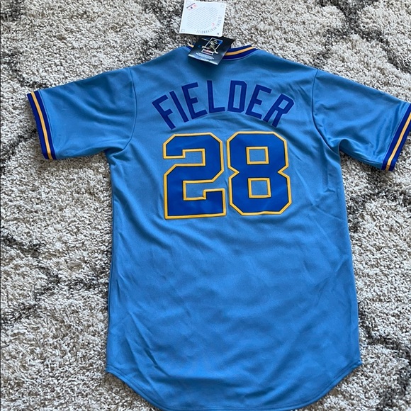Milwaukee Brewers Prince Fielder #28 Mens Majestic Baseball Jersey Size Small - Picture 2 of 7